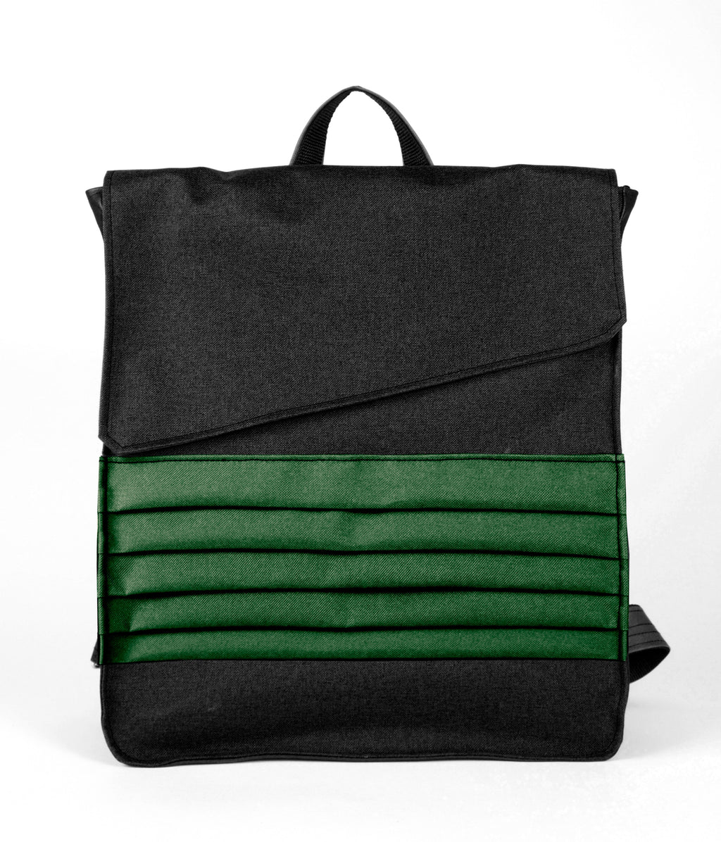 Bardo work backpack - black&green - Premium Bardo work backpack from BARDO ART WORKS - Just lvblue, dark blue, handemade, laptop backpack, unisex, vegan leather, water proof, work160! Shop now at BARDO ART WORKS