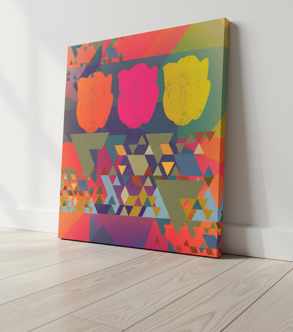 Bardo print върху канава с дървена подрамка  -Tulips 214.74 €