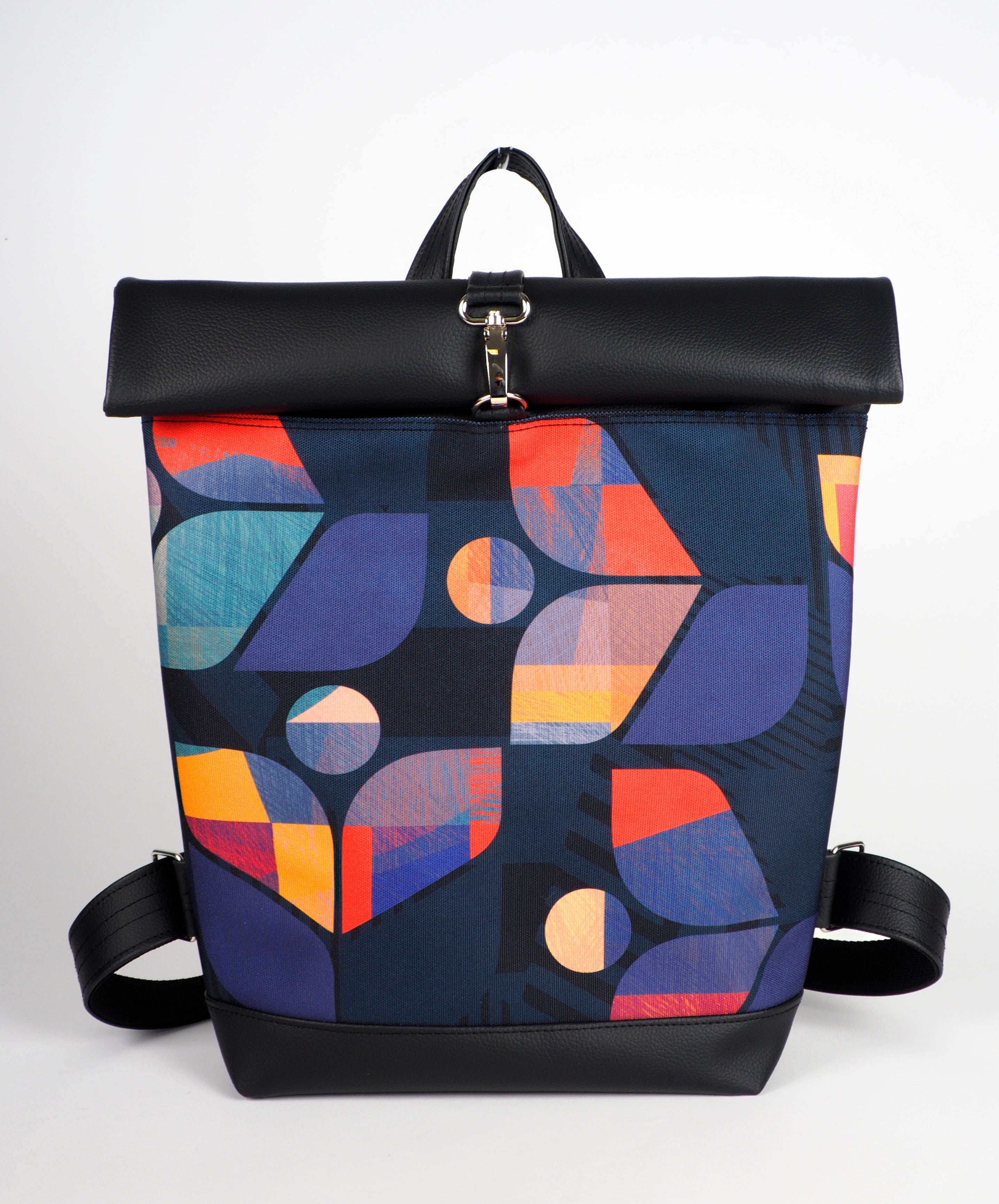 Bardo roll backpack LARGE- Deep violet - Premium Bardo backpack from BARDO ART WORKS - Just lvabstract, art, backpack, black, dragon, gift, handemade, roll, tablet, urban style, vegan leather135! Shop now at BARDO ART WORKS