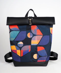 Bardo roll backpack LARGE- Deep violet - Premium Bardo backpack from BARDO ART WORKS - Just lvabstract, art, backpack, black, dragon, gift, handemade, roll, tablet, urban style, vegan leather135! Shop now at BARDO ART WORKS