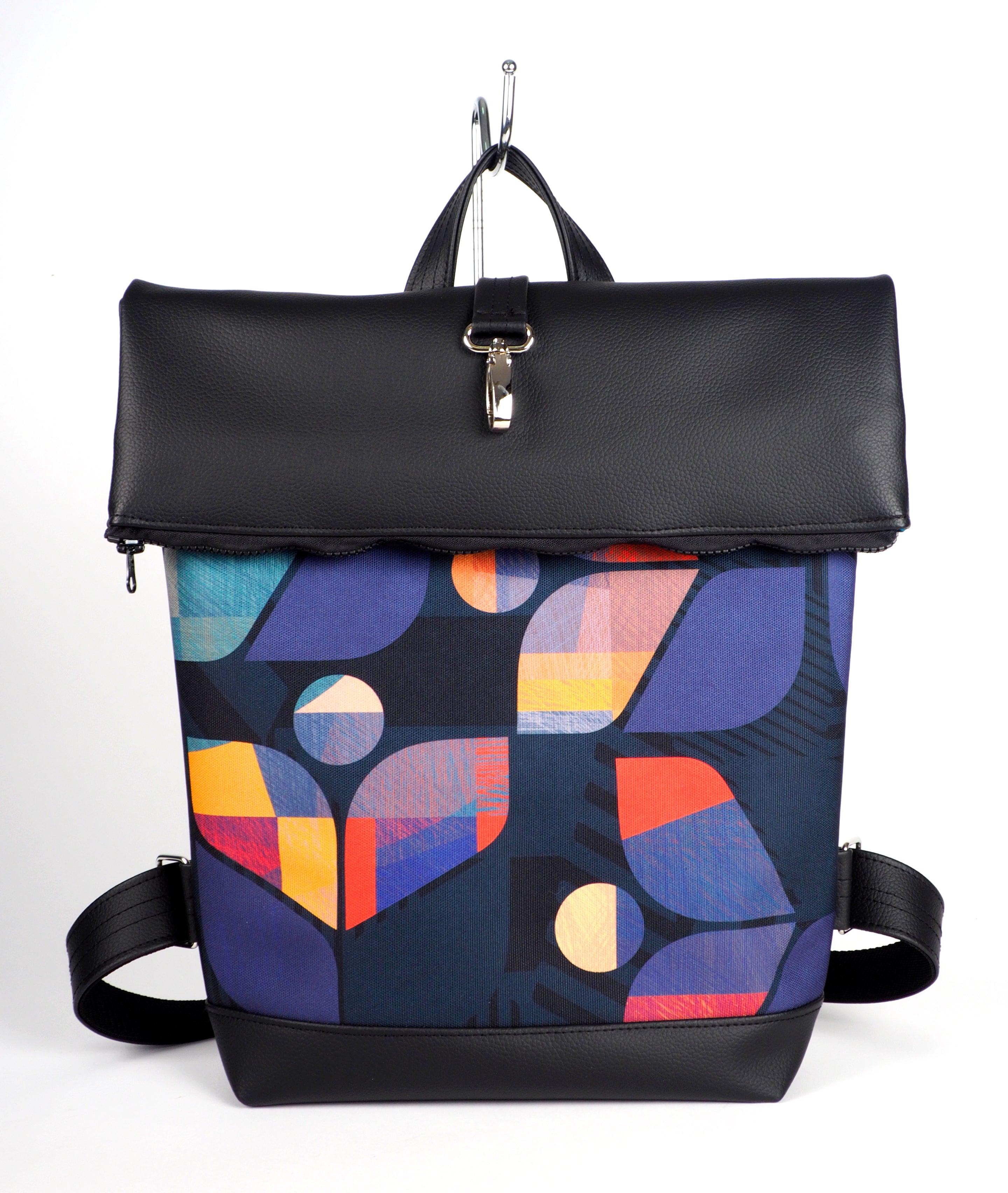 Bardo roll backpack LARGE- Deep violet - Premium Bardo backpack from BARDO ART WORKS - Just lvabstract, art, backpack, black, dragon, gift, handemade, roll, tablet, urban style, vegan leather135! Shop now at BARDO ART WORKS