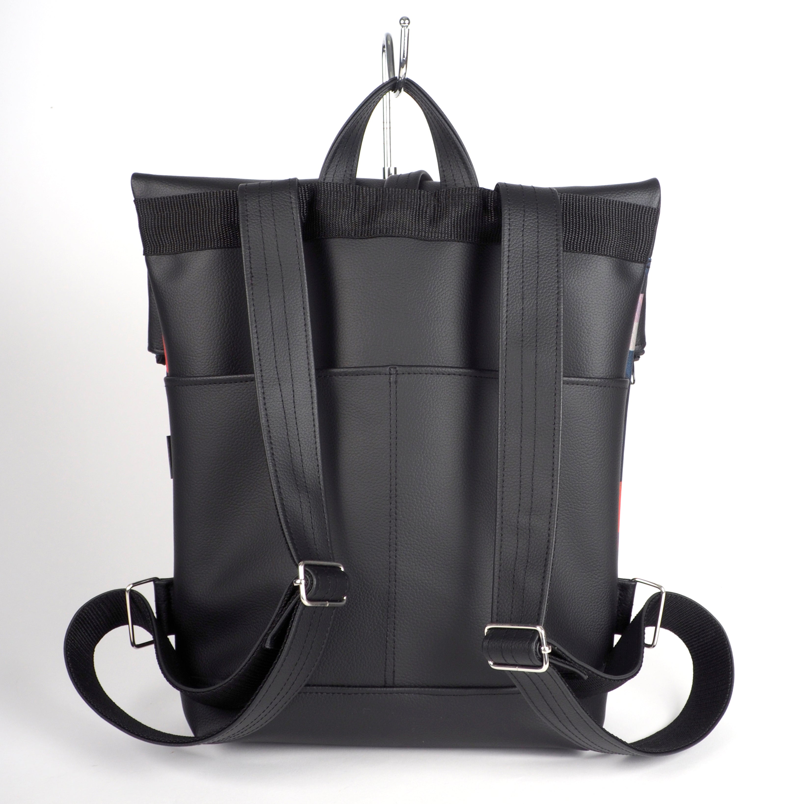 Bardo roll backpack LARGE- Deep violet - Premium Bardo backpack from BARDO ART WORKS - Just lvabstract, art, backpack, black, dragon, gift, handemade, roll, tablet, urban style, vegan leather135! Shop now at BARDO ART WORKS