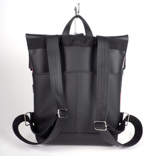 Bardo roll backpack LARGE- Deep violet - Premium Bardo backpack from BARDO ART WORKS - Just lvabstract, art, backpack, black, dragon, gift, handemade, roll, tablet, urban style, vegan leather135! Shop now at BARDO ART WORKS