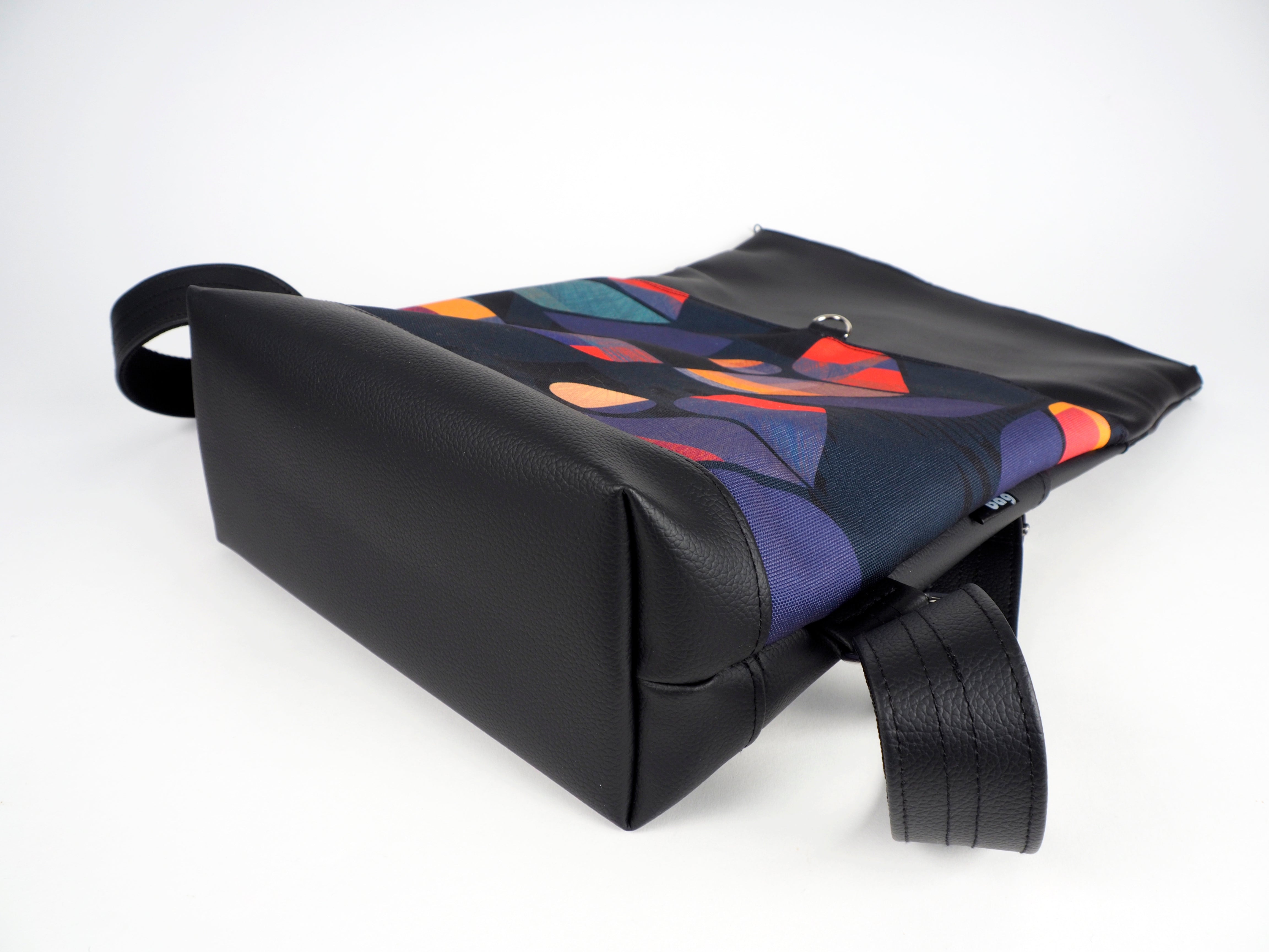 Bardo roll backpack LARGE- Deep violet - Premium Bardo backpack from BARDO ART WORKS - Just lvabstract, art, backpack, black, dragon, gift, handemade, roll, tablet, urban style, vegan leather135! Shop now at BARDO ART WORKS
