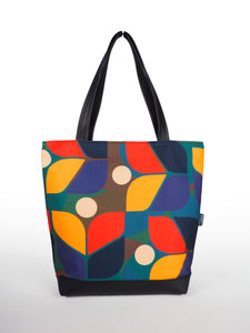 Bardo large tote bag - Тhe colors of the earth - Premium large tote bag from Bardo bag - Just lvabstract, art bag, black, floral, flower, geometric abstraction, gift, green, handemade, large, nature, pink, purple, red, tablet, tote bag, vegan leather, woman, work bag89! Shop now at BARDO ART WORKS