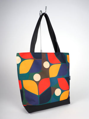 Bardo large tote bag - Тhe colors of the earth - Premium large tote bag from Bardo bag - Just lvabstract, art bag, black, floral, flower, geometric abstraction, gift, green, handemade, large, nature, pink, purple, red, tablet, tote bag, vegan leather, woman, work bag89! Shop now at BARDO ART WORKS