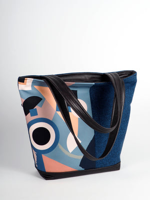 Bardo Casablanca textile bag - Blue geometric 48.57 €