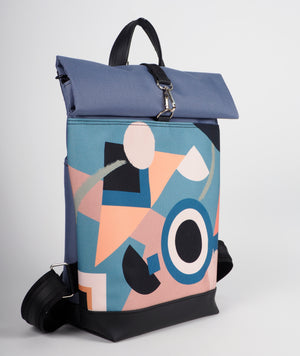 Bardo roll backpack - Blue geometric / 45.50 €