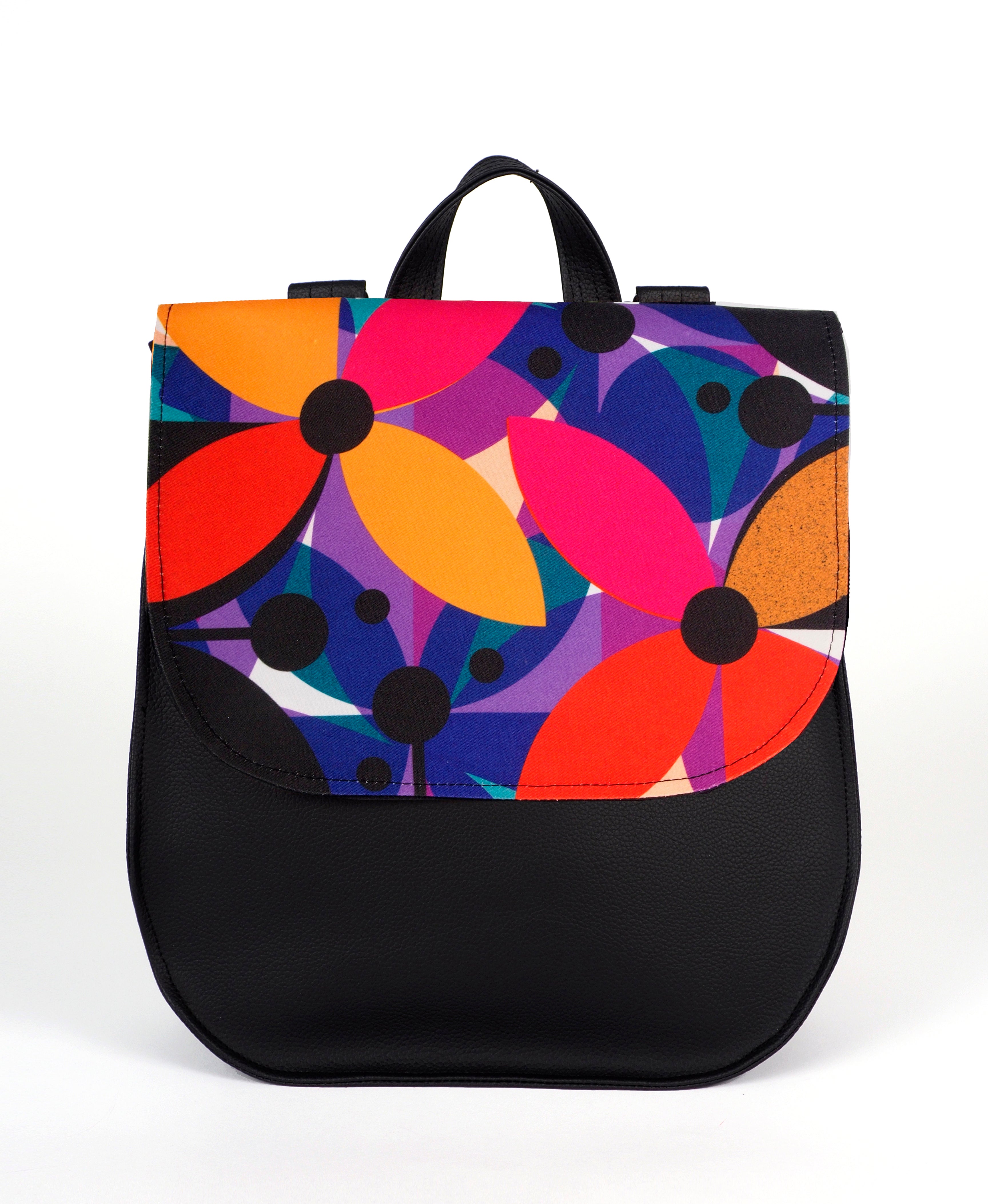 Bardo backpack&bag - Colorful Fiestа - Premium bardo backpack&bag from BARDO ART WORKS - Just lvart bag, backpack, bag, black, floral, flowers, gift, green, handemade, messenger, nature, red, urban style, vegan leather, woman85.00! Shop now at BARDO ART WORKS
