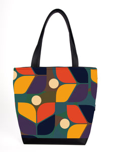 Bardo large tote bag - Тhe colors of the earth - Premium large tote bag from Bardo bag - Just lvabstract, art bag, black, floral, flower, geometric abstraction, gift, green, handemade, large, nature, pink, purple, red, tablet, tote bag, vegan leather, woman, work bag89! Shop now at BARDO ART WORKS