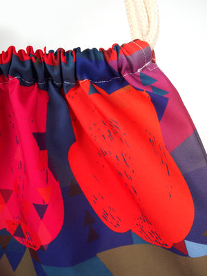 Bardo sack - Mountain view - Premium bardo sack from BARDO ART WORKS - Just lvbackpack, bardo, flowers, green, purple, Queen of Flowers, red, sack59.00! Shop now at BARDO ART WORKS