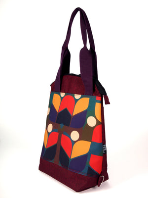 Bardo classic backpack textiles -  Тhe colors of the earth - Premium Textiles from BARDO ART WORKS - Just lvabstract, black, floral, handemade, leaves, tablet, urban style, woman, work bag89! Shop now at BARDO ART WORKS