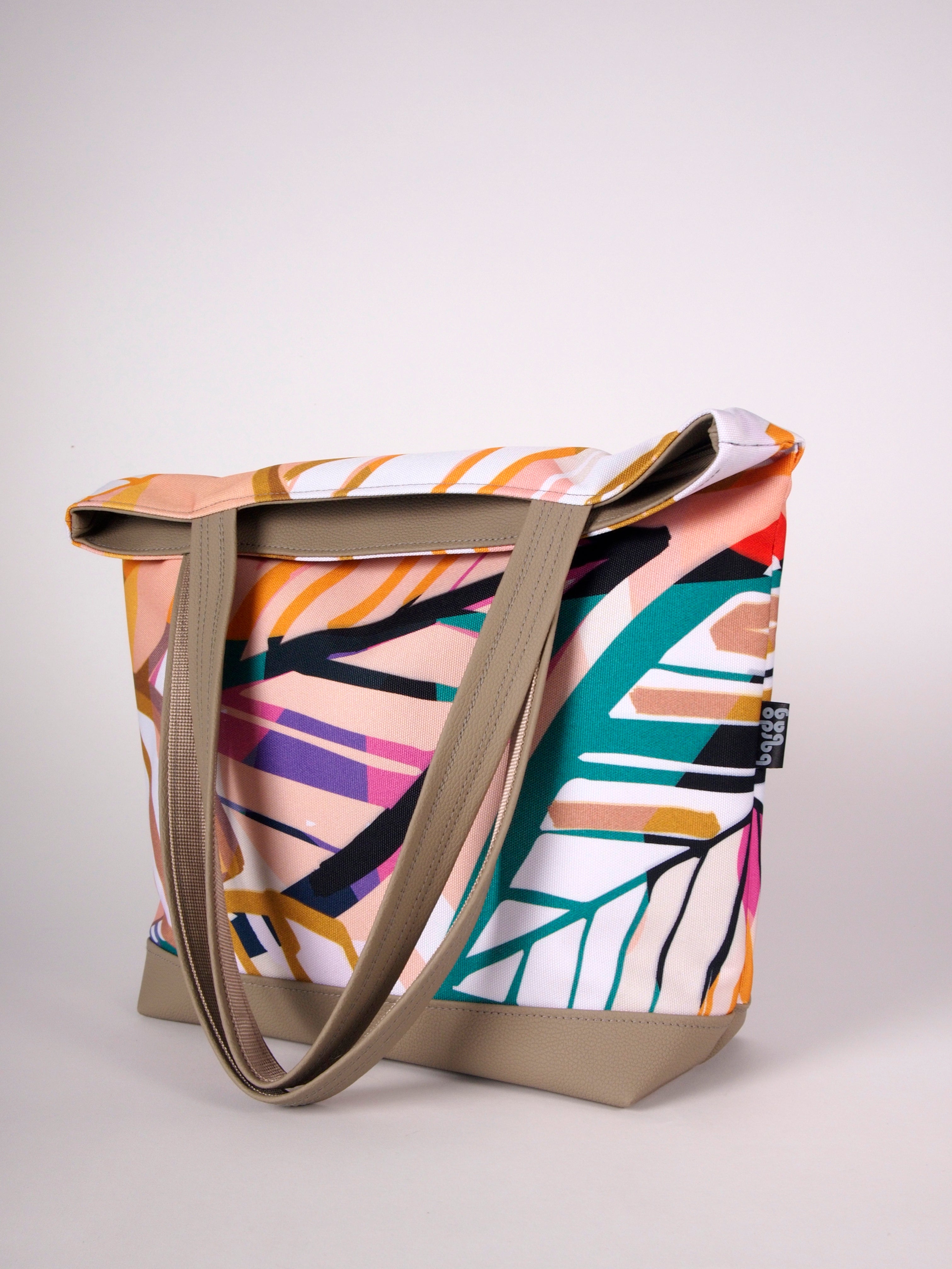 Bardo large tote bag - Havana - Premium large tote bag from Bardo bag - Just lvabstract, art bag, black, floral, flower, geometric abstraction, gift, green, handemade, large, nature, pink, purple, red, tablet, tote bag, tulips, vegan leather, woman, work bag79! Shop now at BARDO ART WORKS