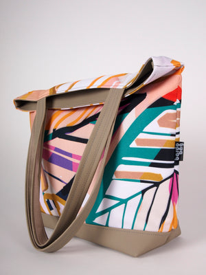 Bardo large tote bag - Havana - Premium large tote bag from Bardo bag - Just lvabstract, art bag, black, floral, flower, geometric abstraction, gift, green, handemade, large, nature, pink, purple, red, tablet, tote bag, tulips, vegan leather, woman, work bag79! Shop now at BARDO ART WORKS