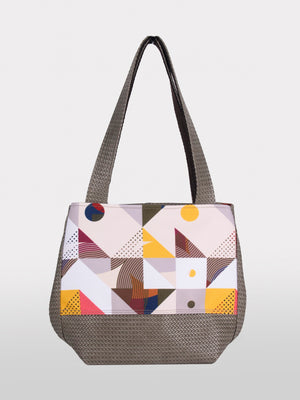 Bardo - Casablanca silver small bag - Premium large tote bag from BARDO ART WORKS - Just lvabstract, gift, handemade, vegan leather, woman75! Shop now at BARDO ART WORKS