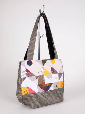 Bardo - Casablanca silver small bag - Premium large tote bag from BARDO ART WORKS - Just lvabstract, gift, handemade, vegan leather, woman75! Shop now at BARDO ART WORKS