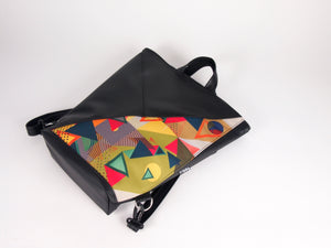 Bardo - Casablanca 2in1 backpack - Abstract geometric - Premium large tote bag from BARDO ART WORKS - Just lvabstract, gift, handemade, vegan leather, woman125! Shop now at BARDO ART WORKS