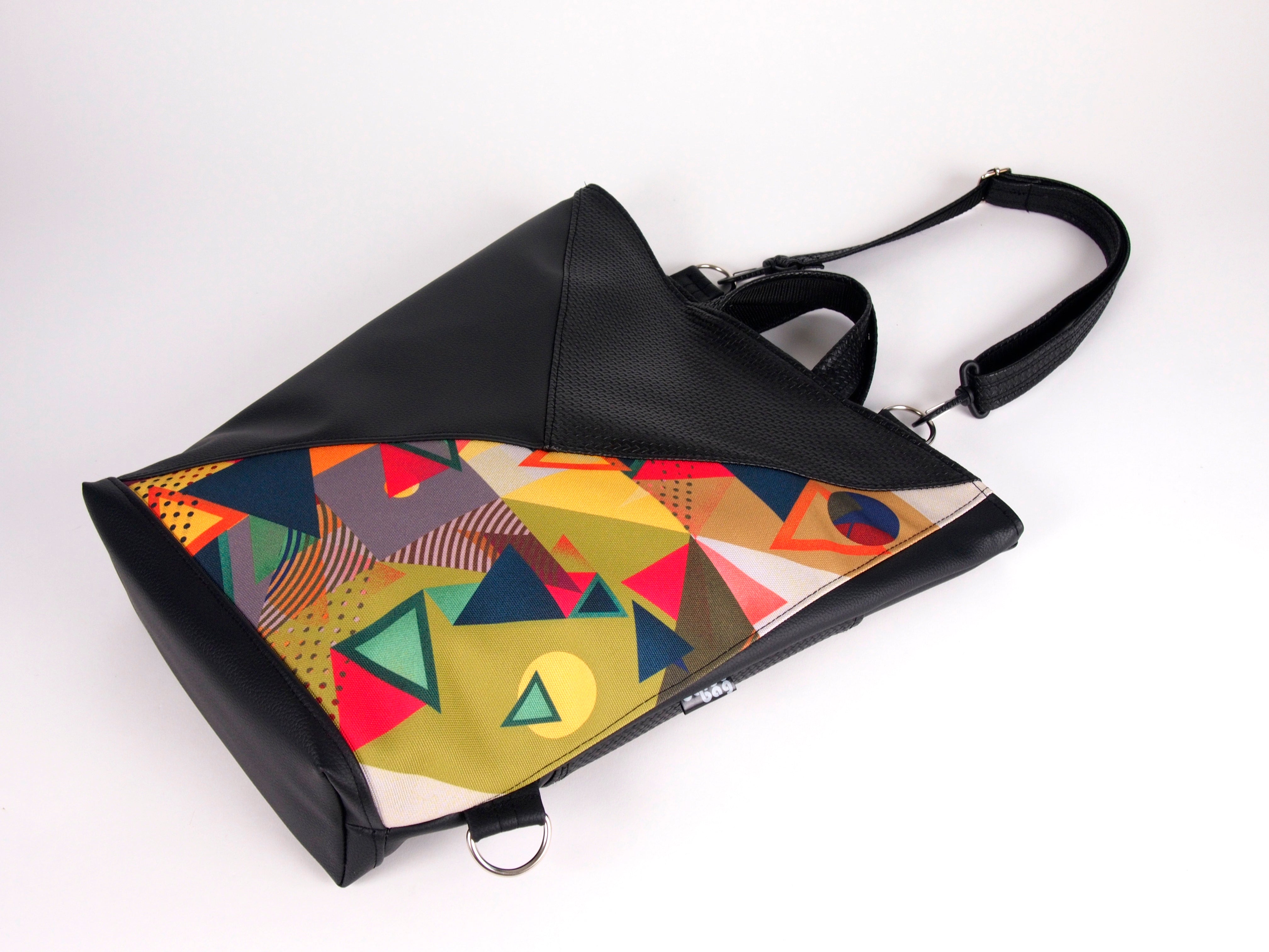 Bardo - Casablanca 2in1 backpack - Abstract geometric - Premium large tote bag from BARDO ART WORKS - Just lvabstract, gift, handemade, vegan leather, woman125! Shop now at BARDO ART WORKS