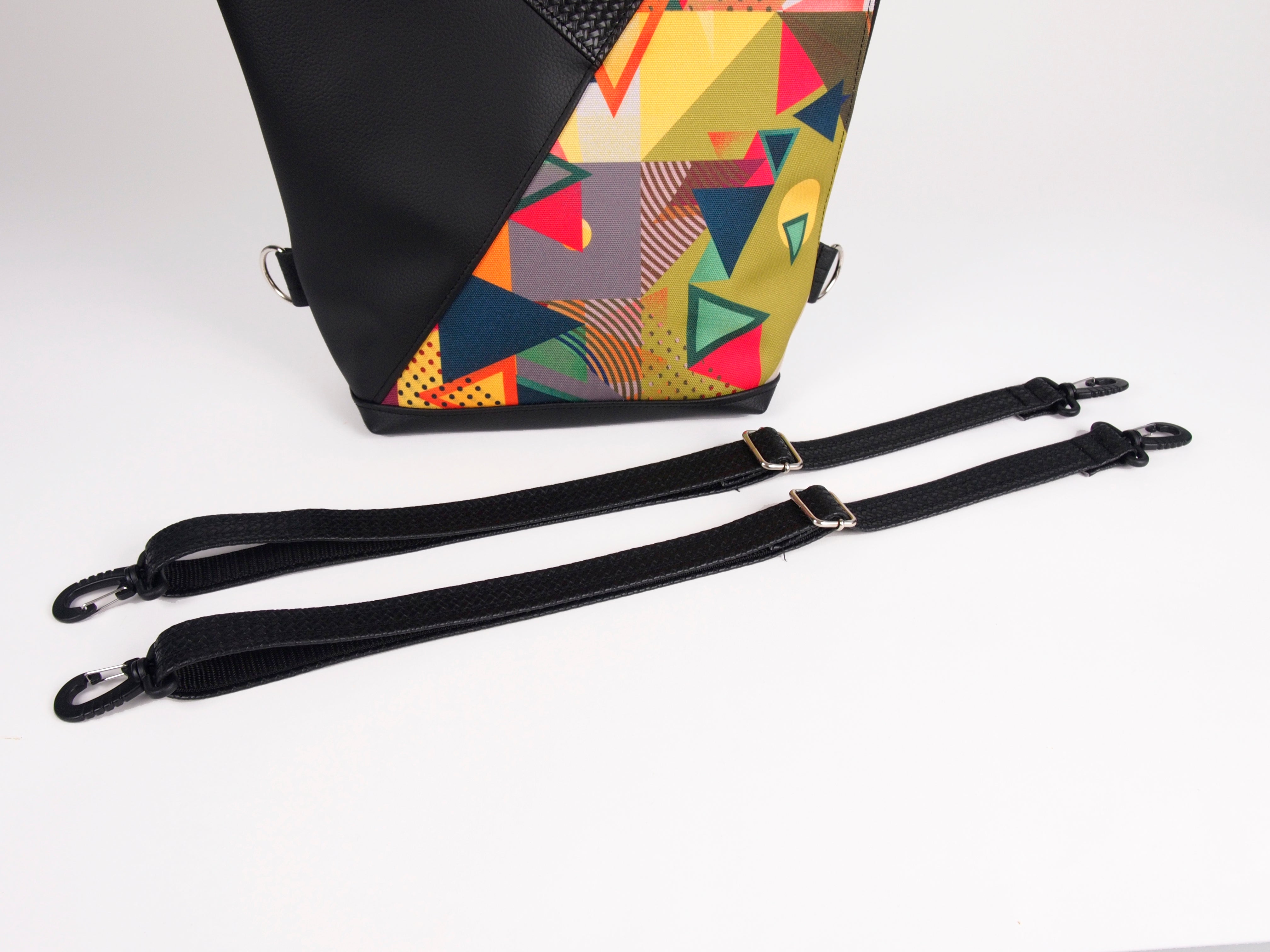 Bardo - Casablanca 2in1 backpack - Abstract geometric - Premium large tote bag from BARDO ART WORKS - Just lvabstract, gift, handemade, vegan leather, woman125! Shop now at BARDO ART WORKS