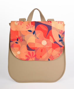 Bardo backpack&bag - Orange flowers