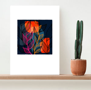 Bardo print в кутия Summer night - без рамка - Premium ПОДАРЪЧЕН КОМПЛЕКТ BUTTERFLY from BARDO ART WORKS - Just lvbag, Butterfly, floral, frame, handemade, woman22! Shop now at BARDO ART WORKS
