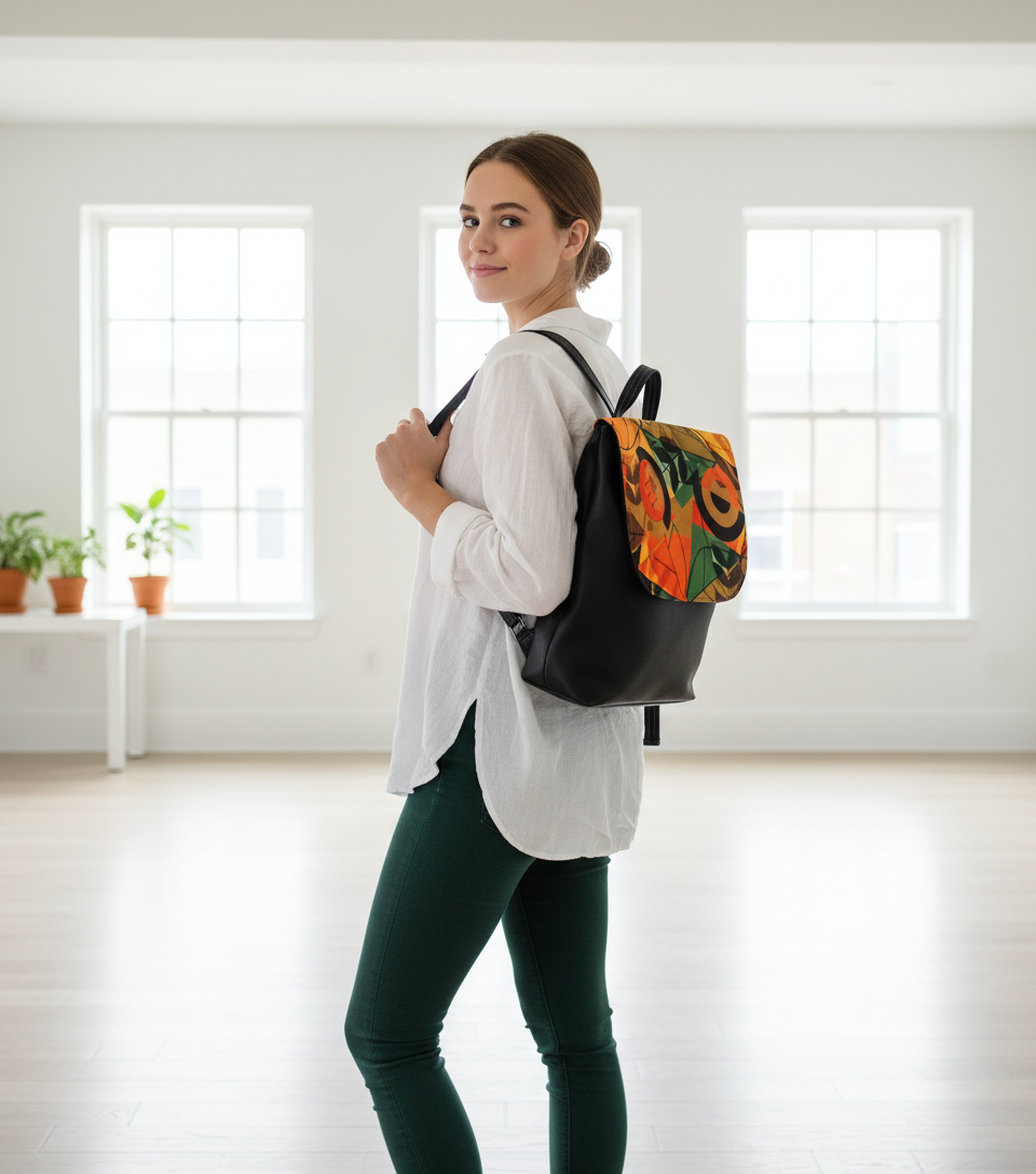 Bardo backpack large - Geometric flowers / 45.50 €