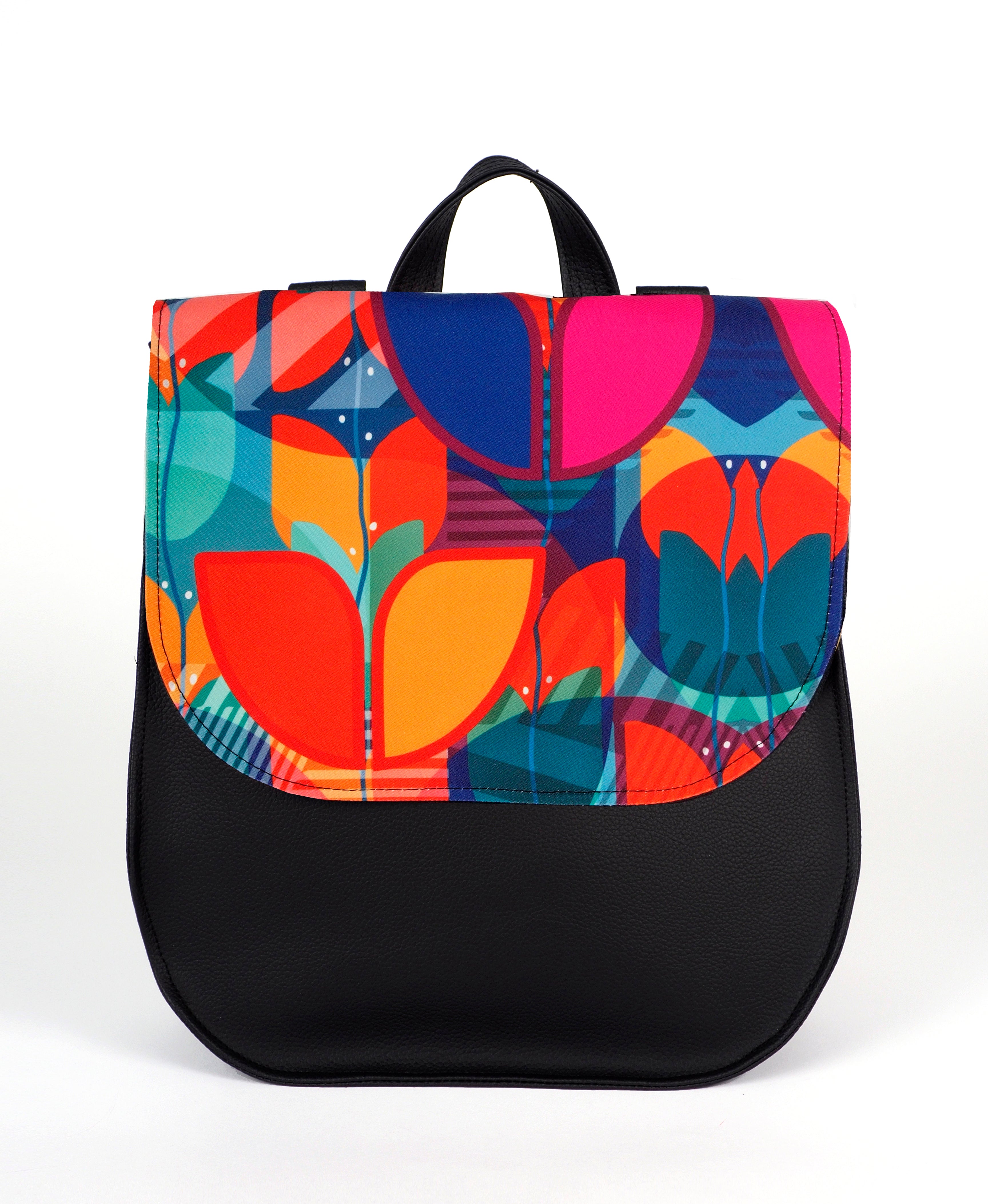 Bardo backpack&bag - Garden of Paradise - Premium bardo backpack&bag from BARDO ART WORKS - Just lvart bag, backpack, bag, black, floral, flowers, gift, green, handemade, messenger, nature, red, urban style, vegan leather, woman85.00! Shop now at BARDO ART WORKS