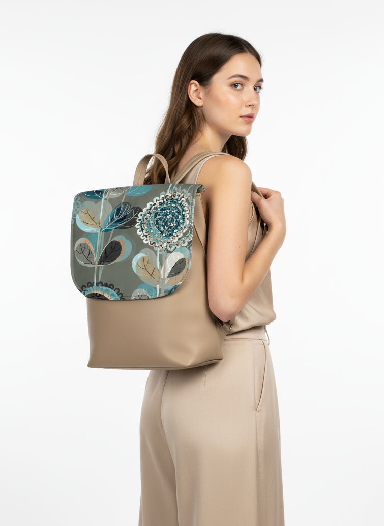 Bardo backpack large - Blue flowers / 45.50 €