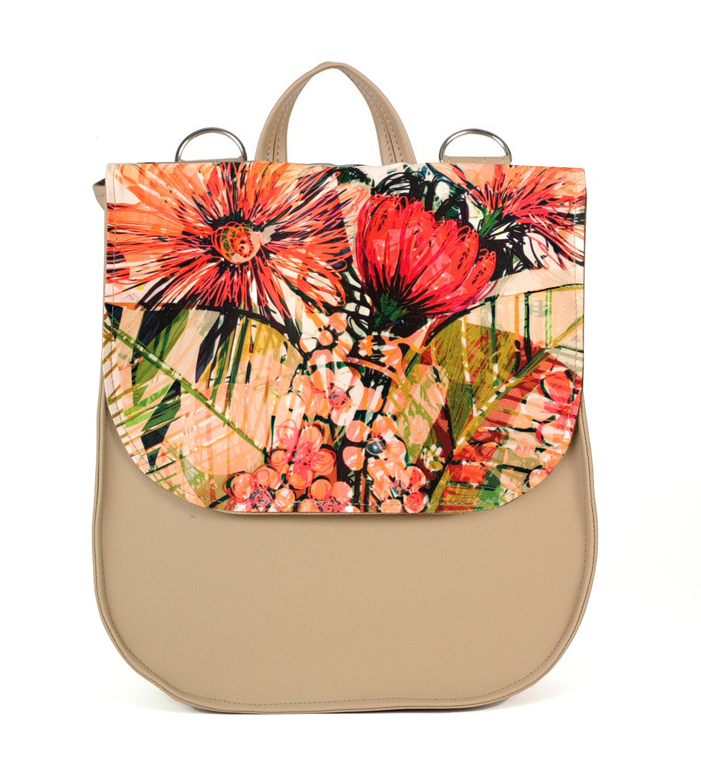 Bardo backpack&bag - Fragrant garden - Premium bardo backpack&bag from BARDO ART WORKS - Just lvabstract, backpack, bag, flowers, Fragrant garden, handmade, messenger, nature, pink, spring, vegan leather, work, yellow85.00! Shop now at BARDO ART WORKS