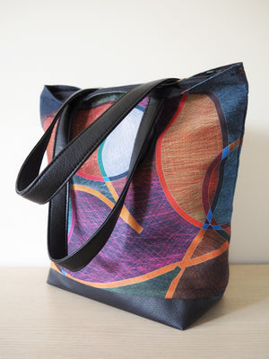 Bardo large tote bag - Butterfly - Premium large tote bag from Bardo bag - Just lvabstract, black, Butterfly, clover, dark blue, floral, flower, gift, handemade, large, orange, red, tablet, tote bag, vegan leather, woman, work bag, yellow89.00! Shop now at BARDO ART WORKS