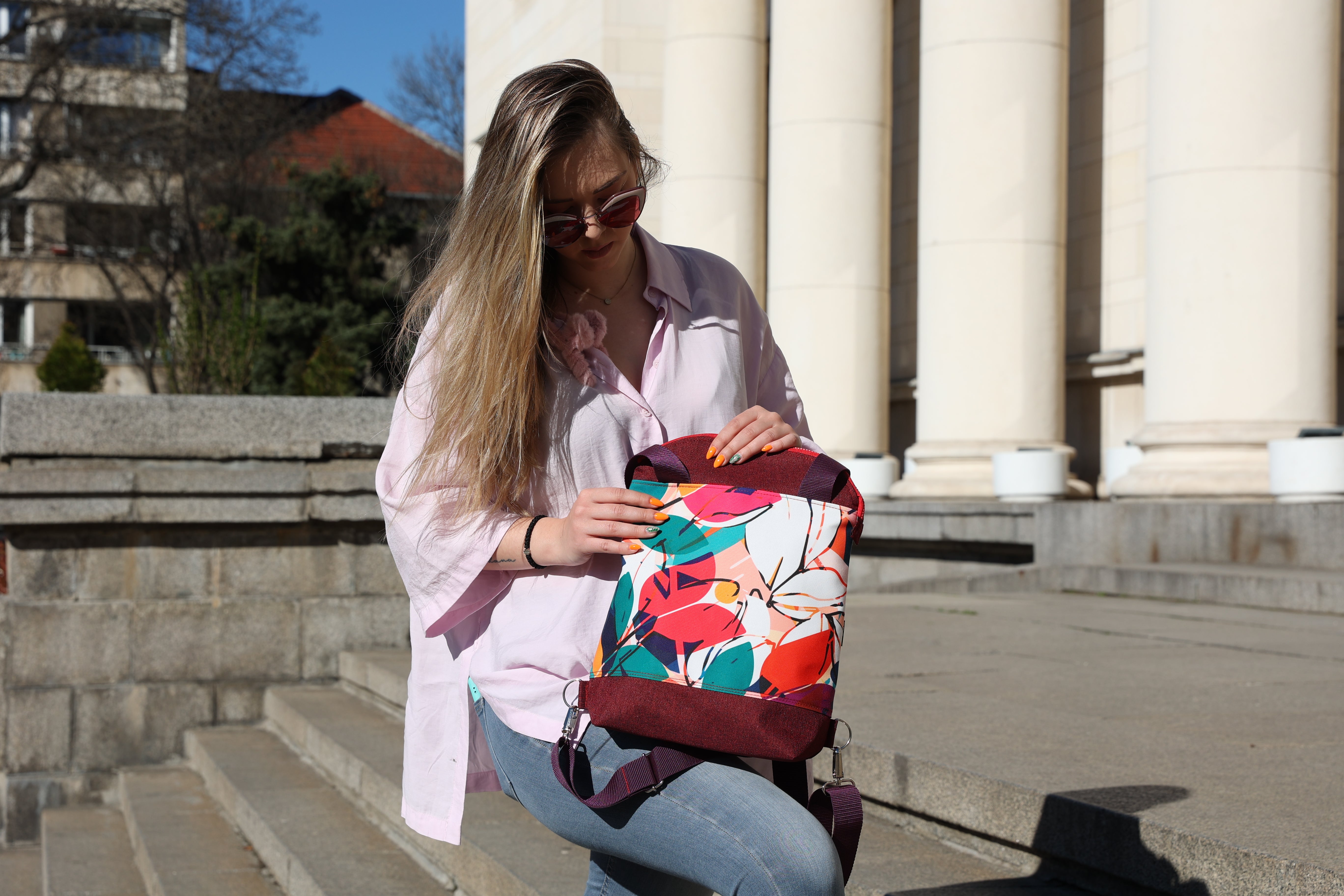 Bardo classic backpack textiles -  Queen of Flowers