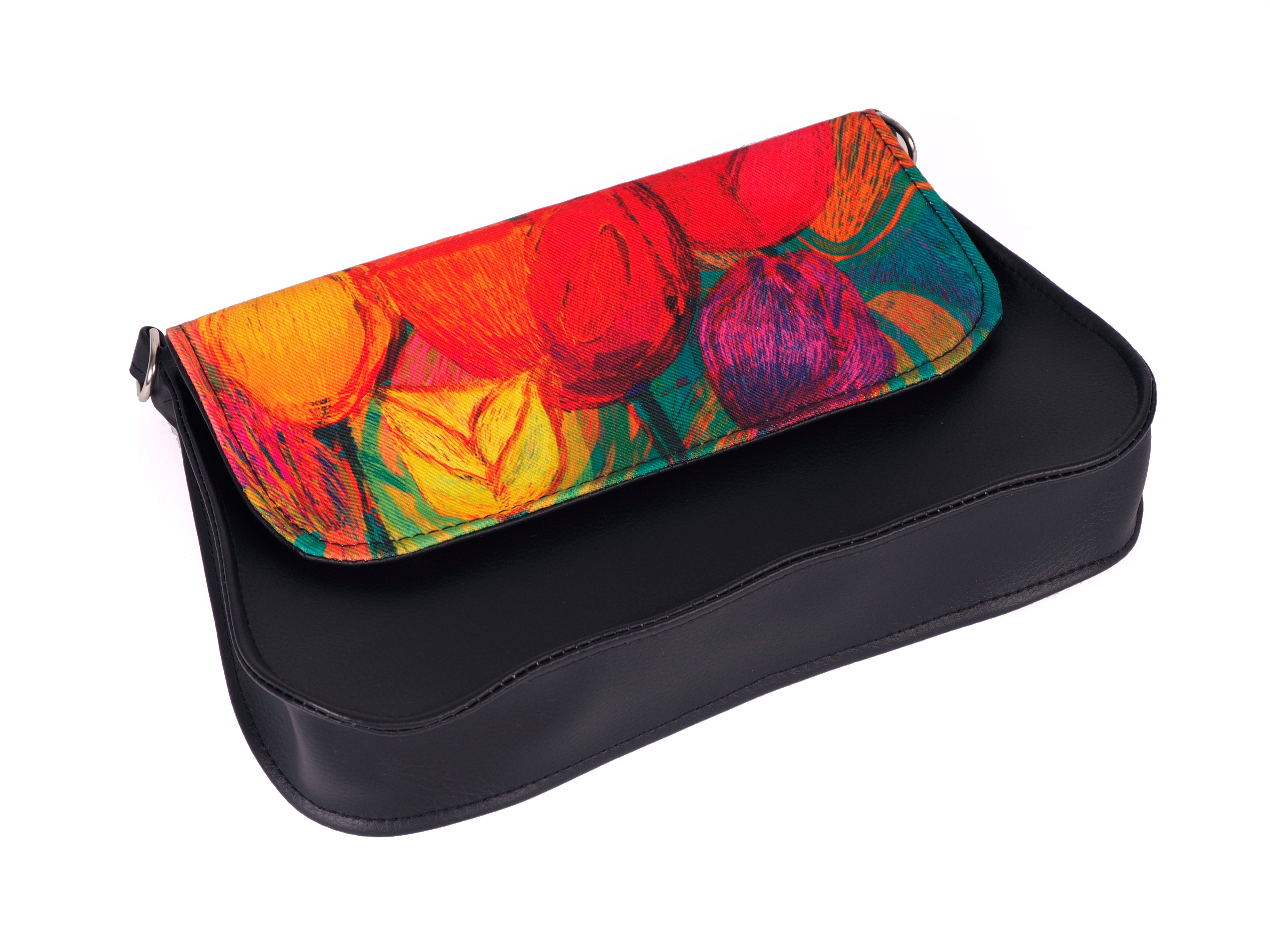 Bardo box bag - Garden of tulips - Premium bardo box bag from vintage garden - Just lvfloral, flowers, Garden of tulips, gift, green, handemade, leaves, nature, ping, purple, vegan leather, woman52.00! Shop now at BARDO ART WORKS
