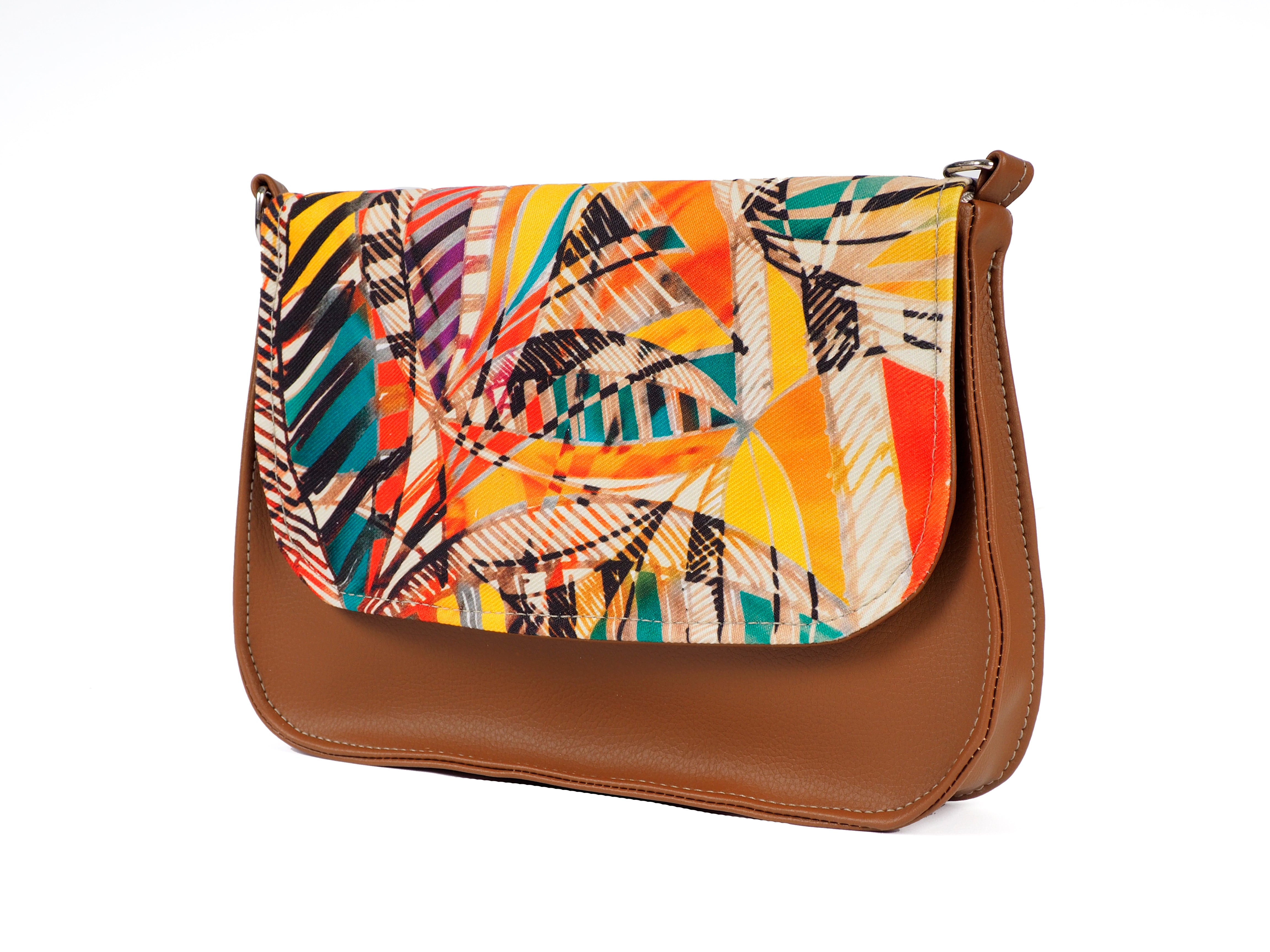 Bardo box bag - Leafpad - Premium bardo box bag from Leafpad - Just lvfloral, flowers, gift, handemade, leaves, nature, orange, vegan leather, woman, yellow52.00! Shop now at BARDO ART WORKS