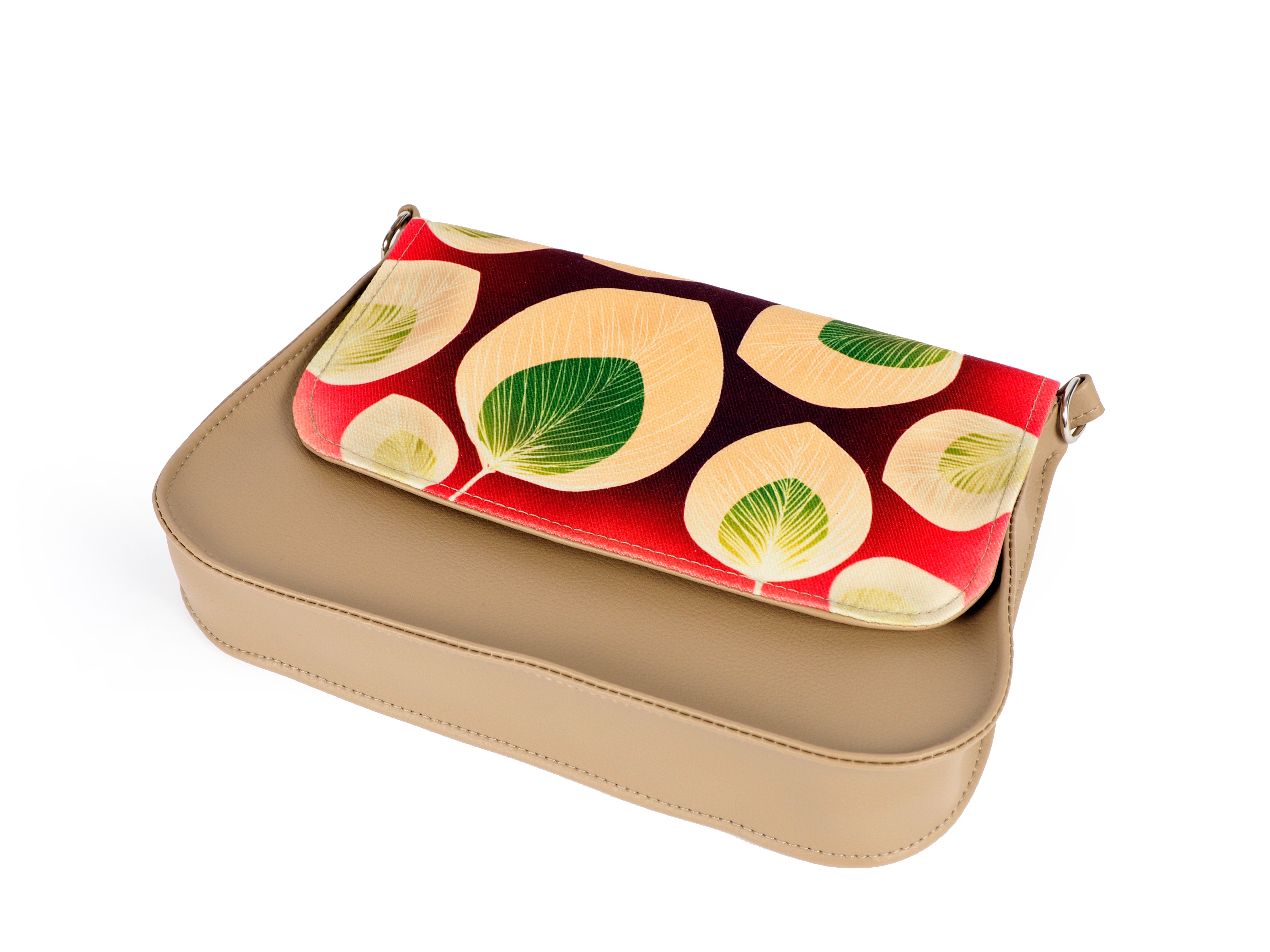 Bardo box bag - Rosily - Premium bardo box bag from spring - Just lvbeige, floral, flowers, gift, handemade, leaves, nature, vegan leather, woman52.00! Shop now at BARDO ART WORKS