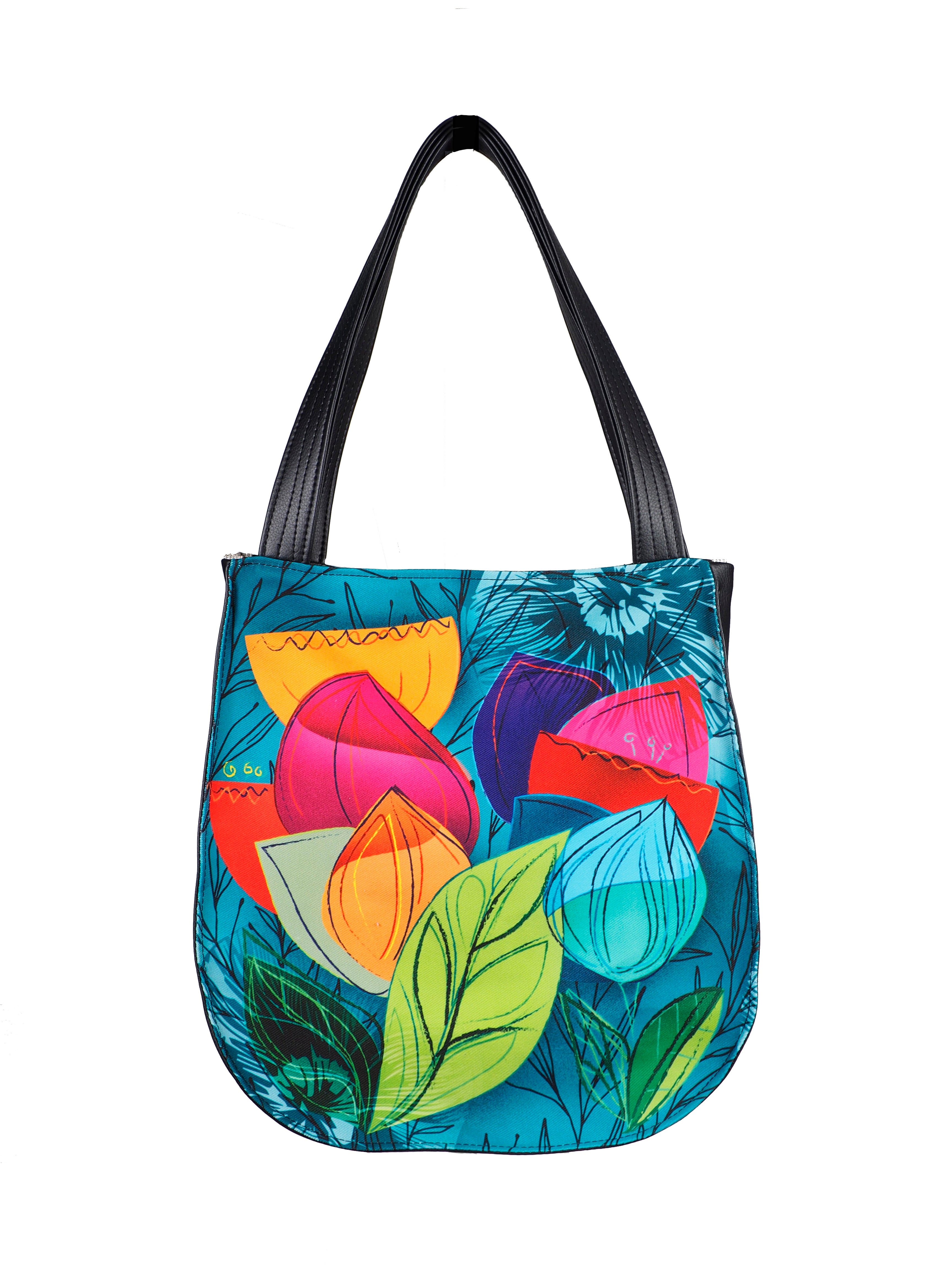 Bardo style bag - Forest flowers - Premium style bag from BARDO ART WORKS - Just lvbeige, dark blue, flowers, forest flowers, green, leaves, pink, red, summer, yellow69.00! Shop now at BARDO ART WORKS