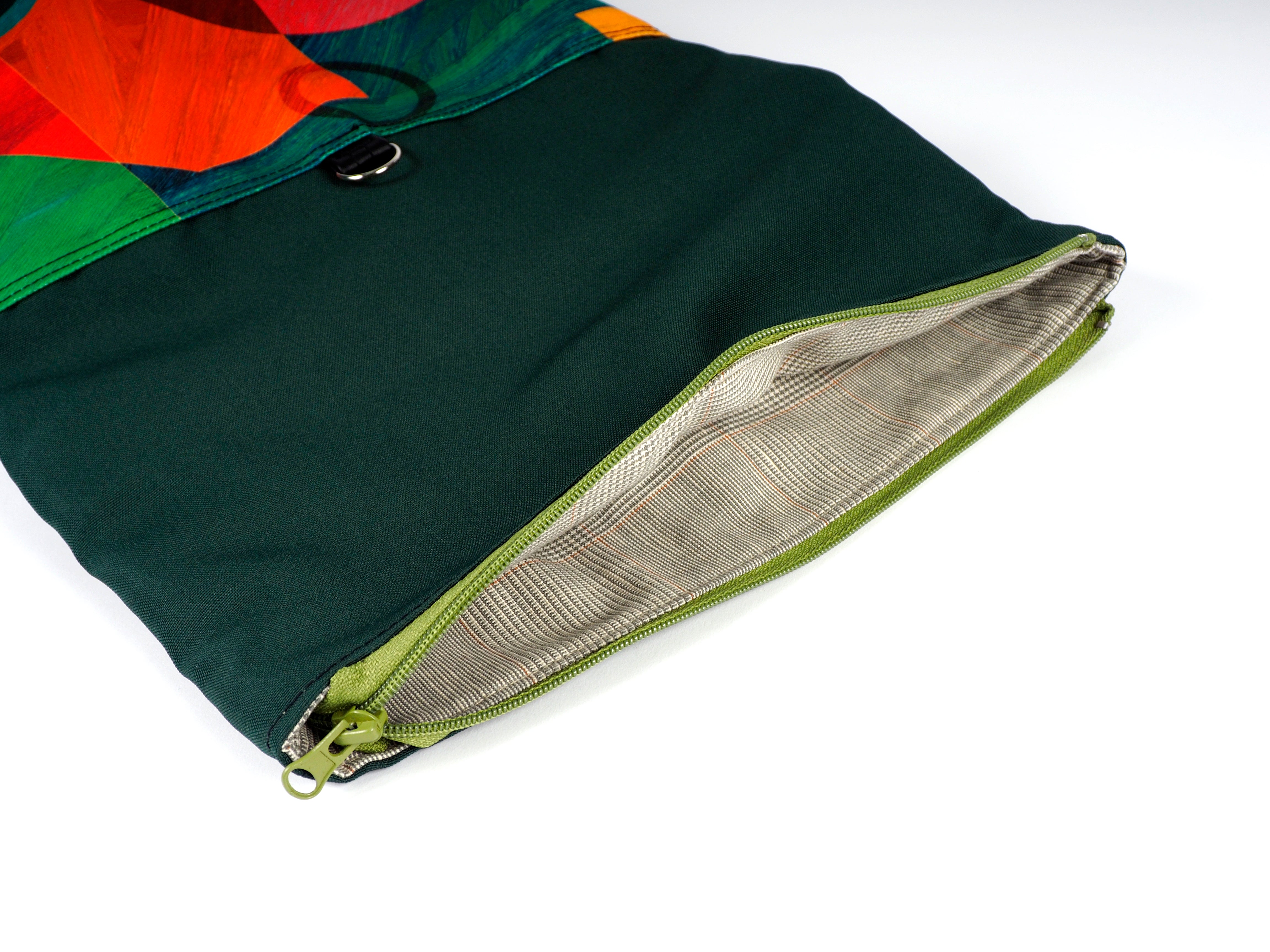 Bardo roll backpack - Green spring - Premium Bardo backpack from BARDO ART WORKS - Just lvabstract, art, backpack, black, dance, dark blue, gift, handemade, jazz, orange, purple, red, tablet, urban style, vegan leather, woman85.00! Shop now at BARDO ART WORKS