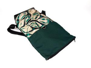 Bardo roll backpack - Green spring - Premium Bardo backpack from BARDO ART WORKS - Just lvabstract, art, backpack, black, dance, dark blue, gift, handemade, jazz, orange, purple, red, tablet, urban style, vegan leather, woman85.00! Shop now at BARDO ART WORKS