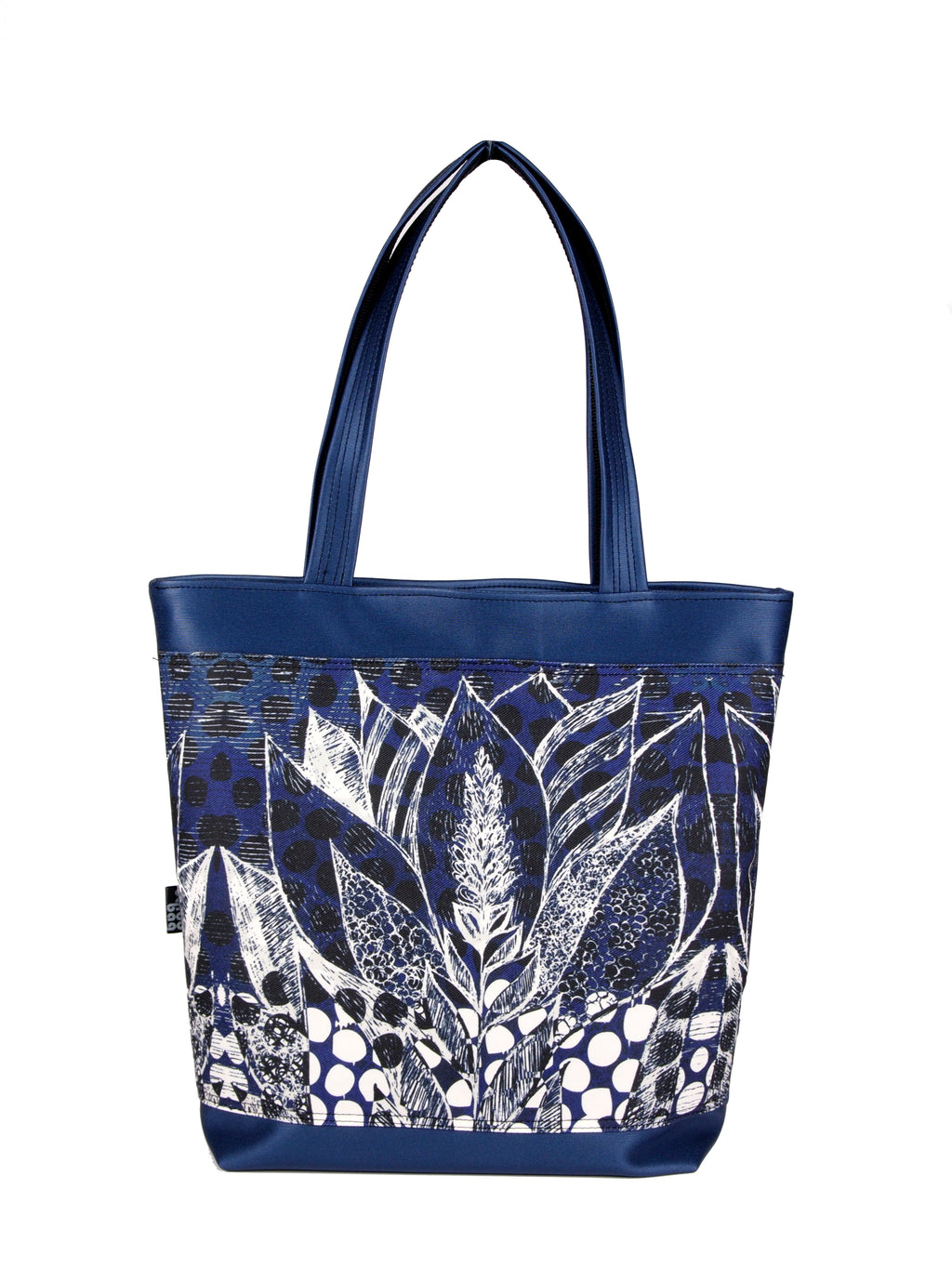 Bardo large tote bag - Blue dream winter - Premium large tote bag from Bardo bag - Just lvabstract, beige, black, dark blue, denim, dots, dream, floral, flower, forest, gift, handemade, large, tablet, tote bag, vegan leather, woman, work bag89.00! Shop now at BARDO ART WORKS