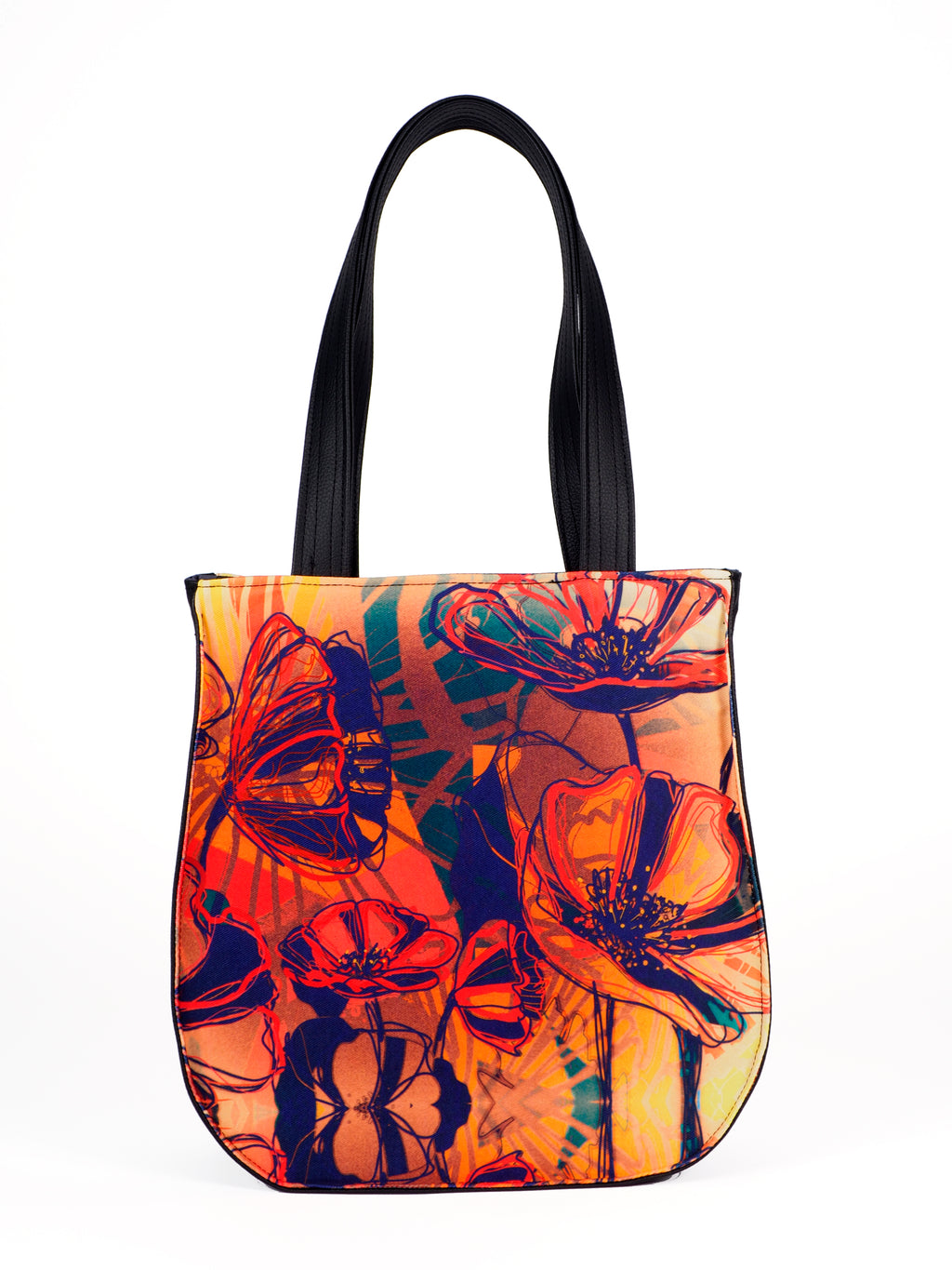 Bardo style bag - Poppy - Premium style bag from BARDO ART WORKS - Just lvbeige, green, leaves, pink, red, Rosily, summer69.00! Shop now at BARDO ART WORKS