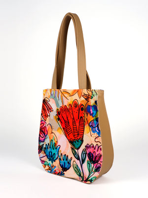 Bardo style bag - Flowers - Premium style bag from BARDO ART WORKS - Just lvbeige, green, leaves, pink, red, Rosily, summer69.00! Shop now at BARDO ART WORKS