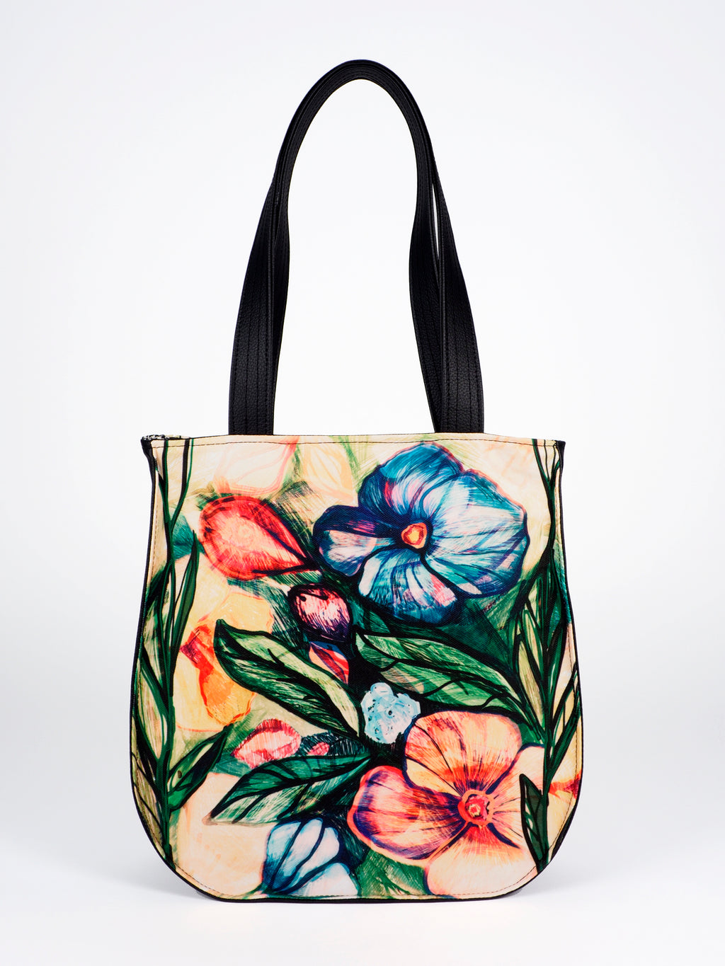Bardo style bag - Vintage garden - Premium style bag from BARDO ART WORKS - Just lvbeige, green, leaves, pink, red, Rosily, summer69.00! Shop now at BARDO ART WORKS
