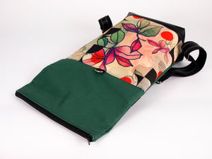 Bardo roll backpack - Cherries - Premium Bardo backpack from BARDO ART WORKS - Just lvabstract, art, backpack, black, dance, dark blue, gift, handemade, jazz, orange, purple, red, tablet, urban style, vegan leather, woman85.00! Shop now at BARDO ART WORKS