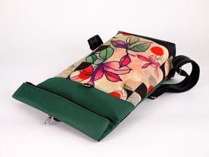 Bardo roll backpack - Cherries - Premium Bardo backpack from BARDO ART WORKS - Just lvabstract, art, backpack, black, dance, dark blue, gift, handemade, jazz, orange, purple, red, tablet, urban style, vegan leather, woman85.00! Shop now at BARDO ART WORKS