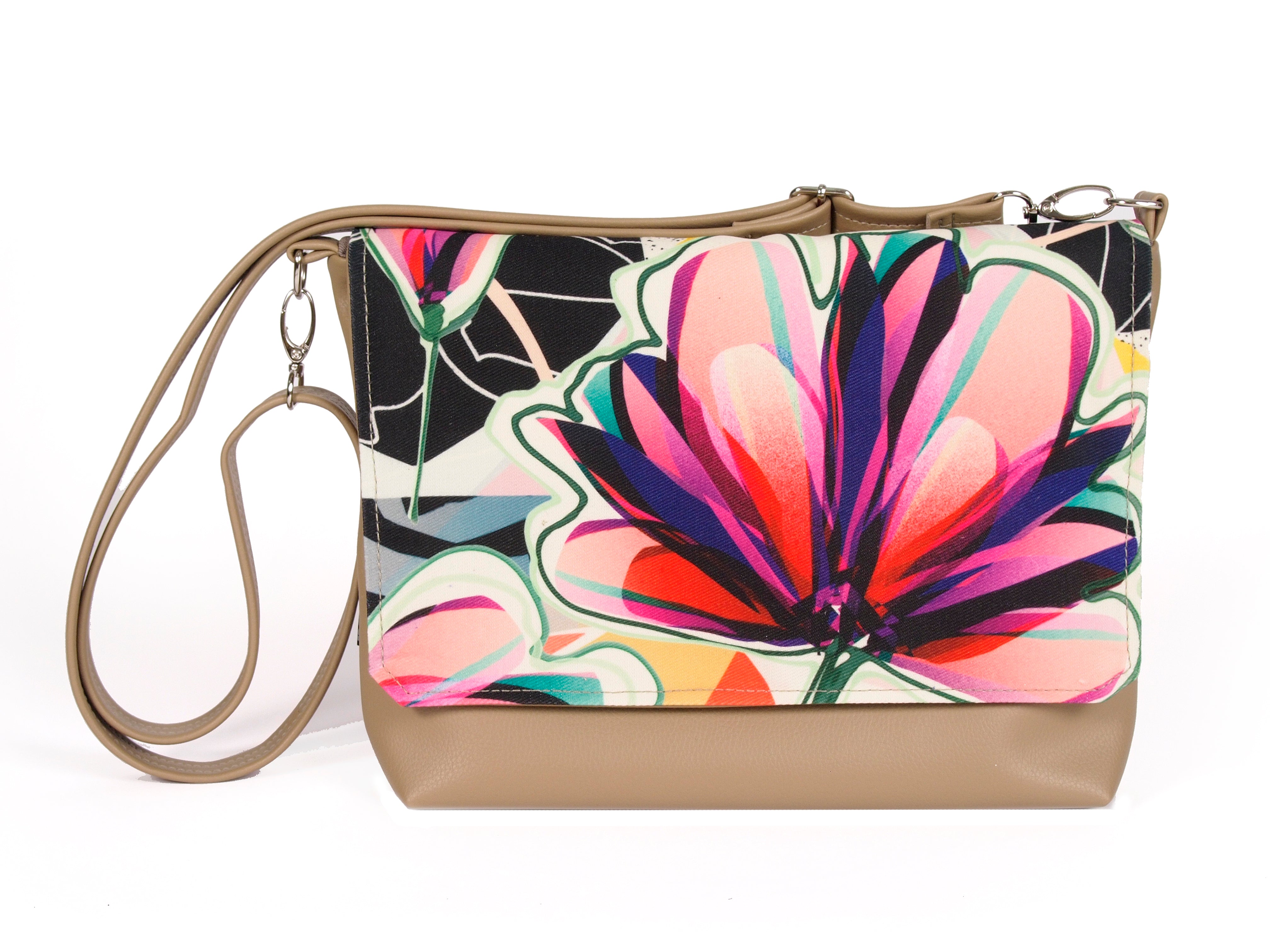 Bardo small bag - Тenderness - Premium Bardo small bag from Bardo bag - Just lvblack, floral, flower, gift, green, handemade, orange, painted patterns, pink, purple, red, urban style, woman59.00! Shop now at BARDO ART WORKS