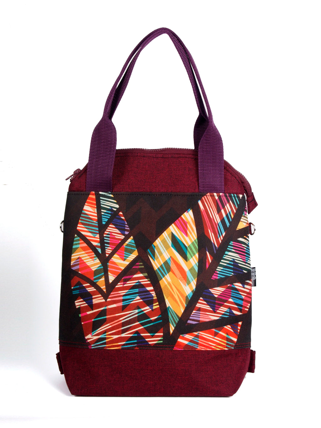 Bardo classic backpack textiles - One whole - Premium Textiles from BARDO ART WORKS - Just lvabstract, black, floral, handemade, leaves, tablet, urban style, woman, work bag89.00! Shop now at BARDO ART WORKS