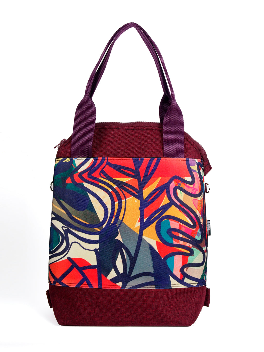 Bardo classic backpack textiles -  abstraction - Premium Textiles from BARDO ART WORKS - Just lvabstract, black, floral, handemade, leaves, tablet, urban style, woman, work bag89.00! Shop now at BARDO ART WORKS