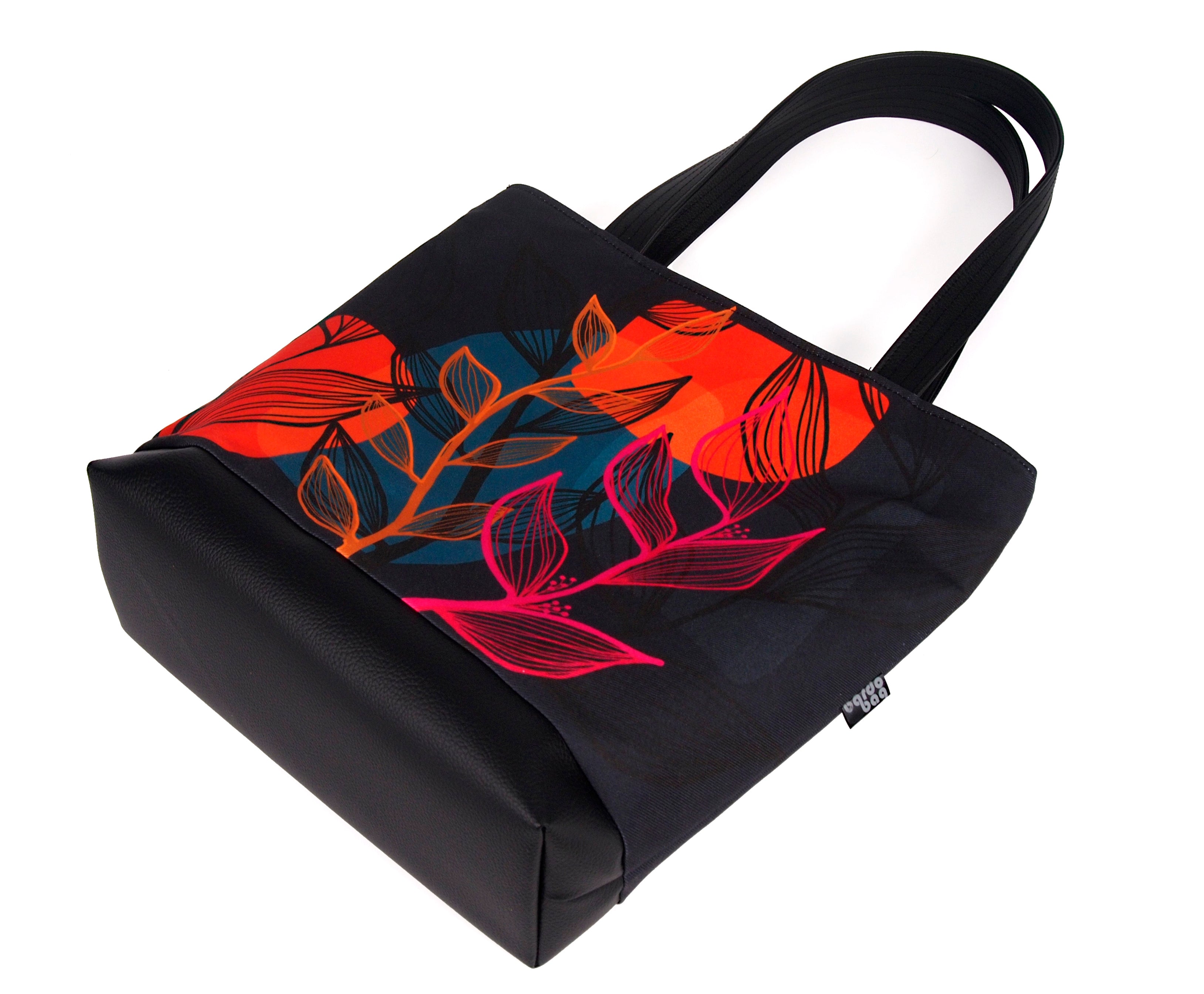 Bardo large tote bag - Summer night - Premium large tote bag from Bardo bag - Just lvabstract, art bag, black, floral, flower, geometric abstraction, gift, green, handemade, large, nature, pink, purple, red, tablet, tote bag, vegan leather, woman, work bag89.00! Shop now at BARDO ART WORKS