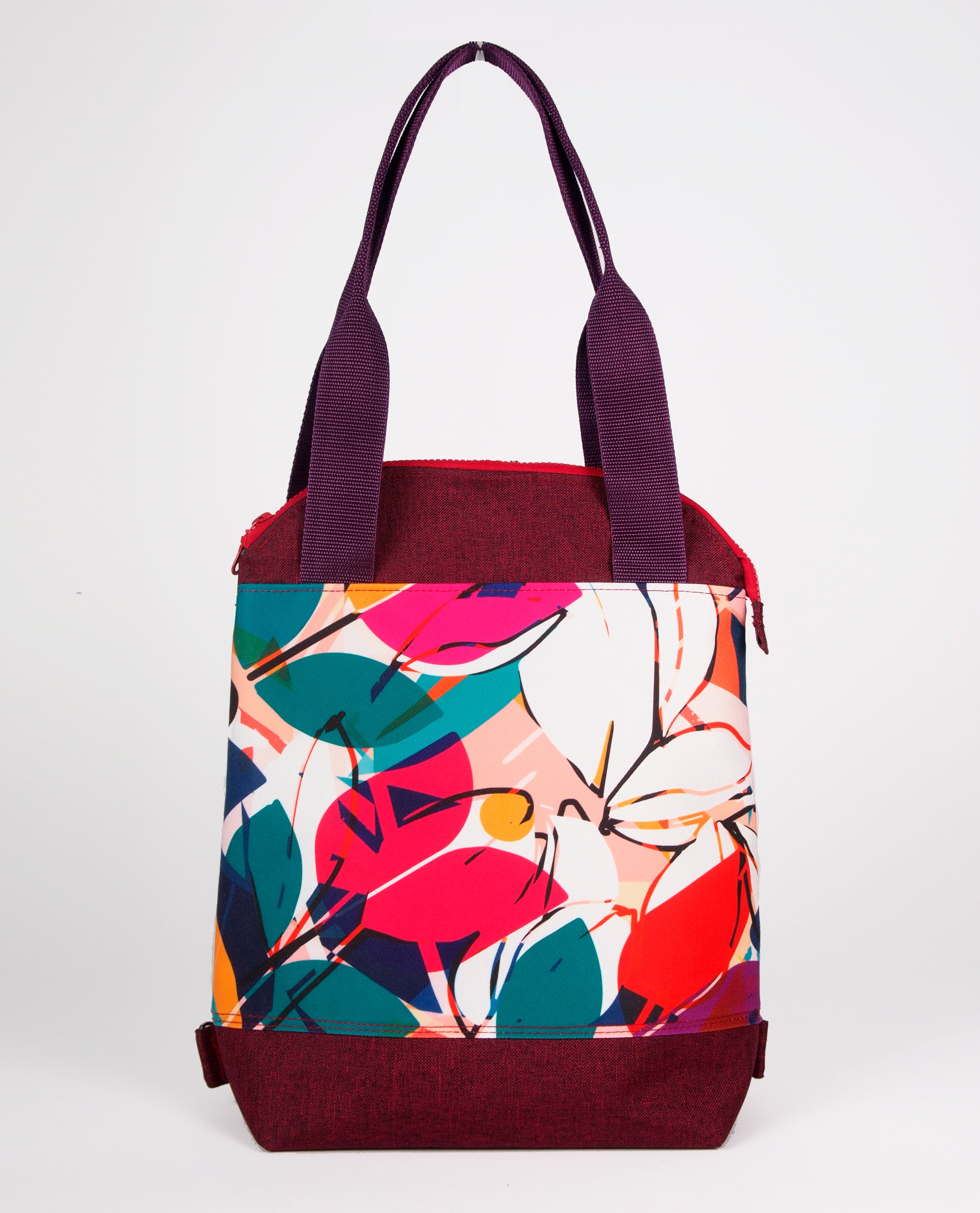 Bardo classic backpack textiles -  Queen of Flowers - Premium Textiles from BARDO ART WORKS - Just lvabstract, black, floral, handemade, leaves, tablet, urban style, woman, work bag89.00! Shop now at BARDO ART WORKS