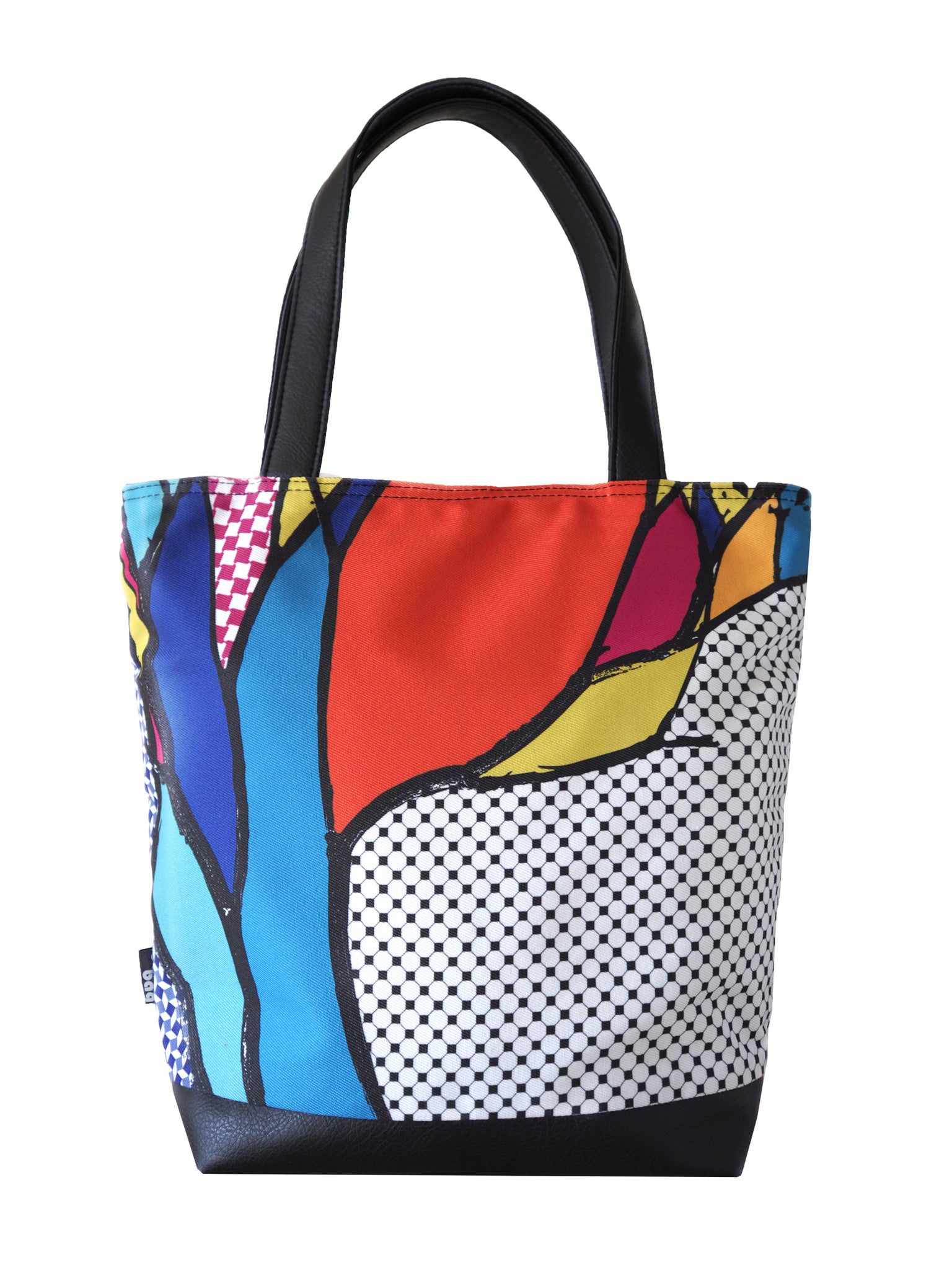 Bardo large tote bag - Rhythm - Premium large tote bag from Bardo bag - Just lvabstract, black, blue, floral, handemade, red, style, tablet, tote bag, vegan leather, woman, work bag89.00! Shop now at BARDO ART WORKS