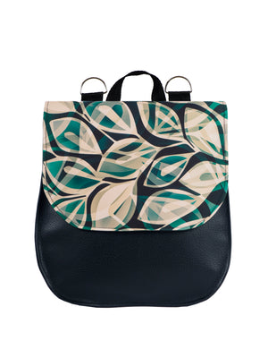 Bardo backpack&bag - Green spring - Premium bardo backpack&bag from BARDO ART WORKS - Just lvabstract, backpack, bag, black, floral, graphic, green spring, handmade, messenger, nature, vegan leather, work75.00! Shop now at BARDO ART WORKS